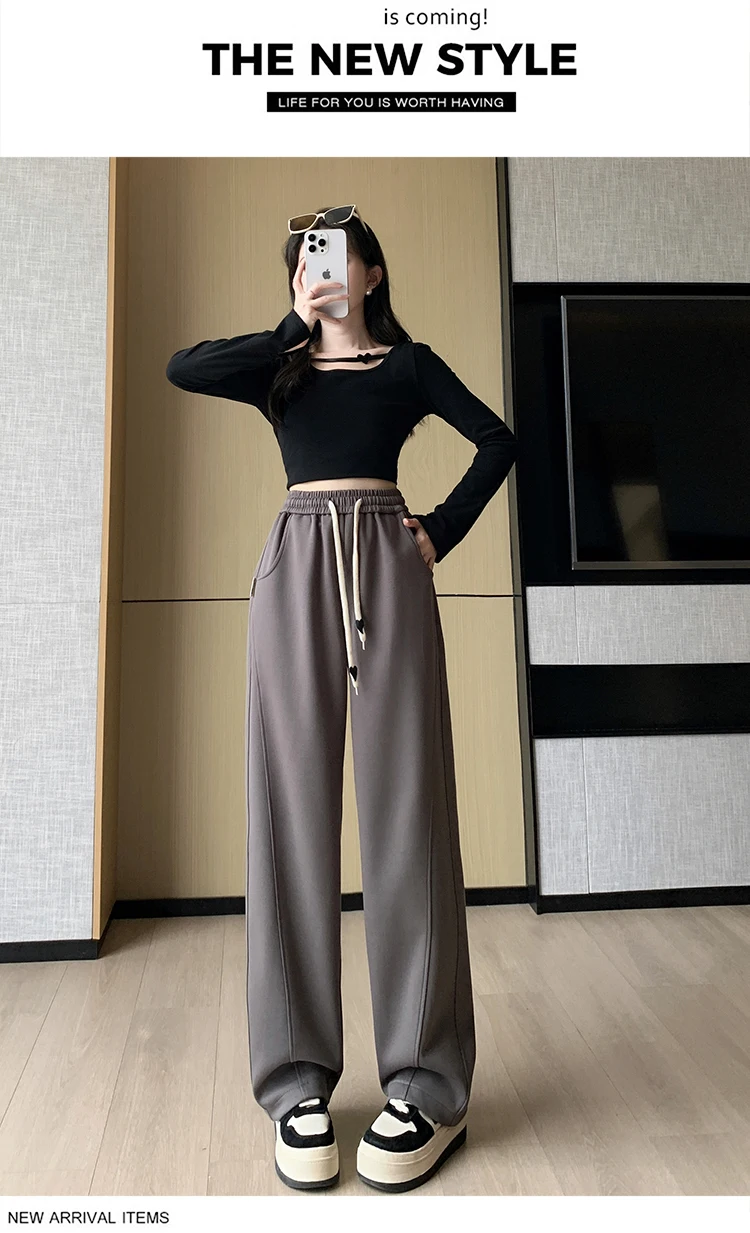 Upgrade Your Wardrobe With The Trendy Spring Summer Drawstring Wide Leg Pants - Available In High Waist And Large Sizes For Ultimate Comfort And Style! 36 Kf Sc4F93371673C452Ba5Cf04Bc6F2Bf5298