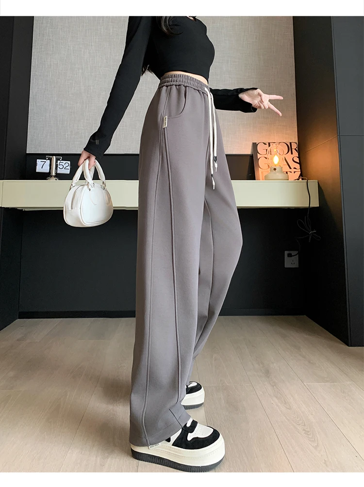 Upgrade Your Wardrobe With The Trendy Spring Summer Drawstring Wide Leg Pants - Available In High Waist And Large Sizes For Ultimate Comfort And Style! 37 Kf