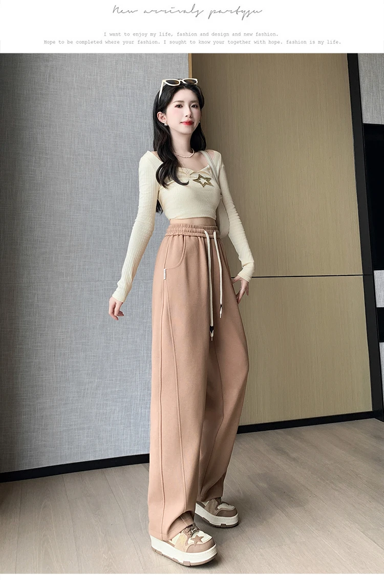 Upgrade Your Wardrobe With The Trendy Spring Summer Drawstring Wide Leg Pants - Available In High Waist And Large Sizes For Ultimate Comfort And Style! 30 Kf Se27F2050Ab75473B8567Ab44Db6A35C1V 6