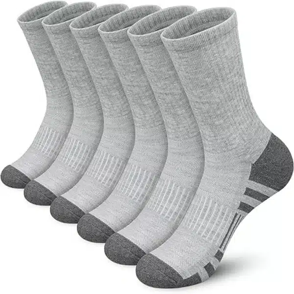 Upgrade Your Game With 3 Pairs Of Plus Size Men'S Basketball Socks In Black And White - Image 3