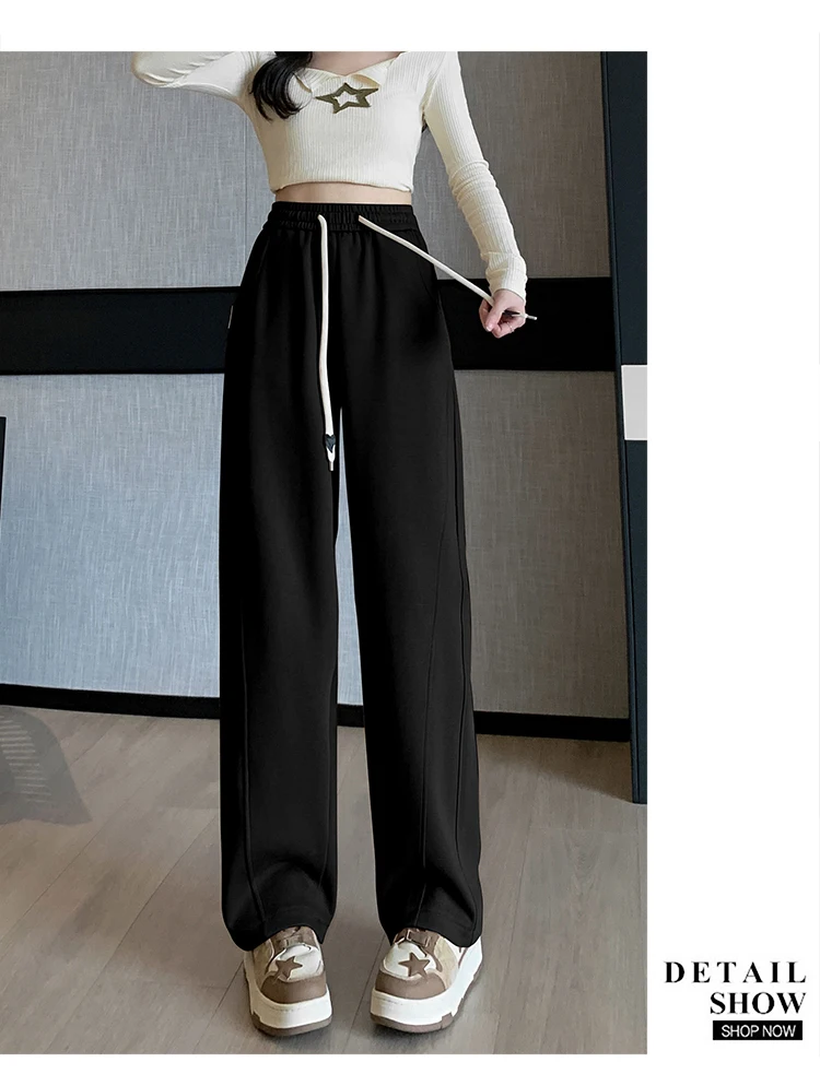 Upgrade Your Wardrobe With The Trendy Spring Summer Drawstring Wide Leg Pants - Available In High Waist And Large Sizes For Ultimate Comfort And Style! 58 Kf See4Ae3054Ff94043A009636414Da07450 3