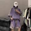 Kf Sf5Bafad36Bdd45A1B13485Adb4Ab9A895 Sportswear Suit Men S Summer Trendy Brand Tshirs And Shorts Two Piece Set High End Men