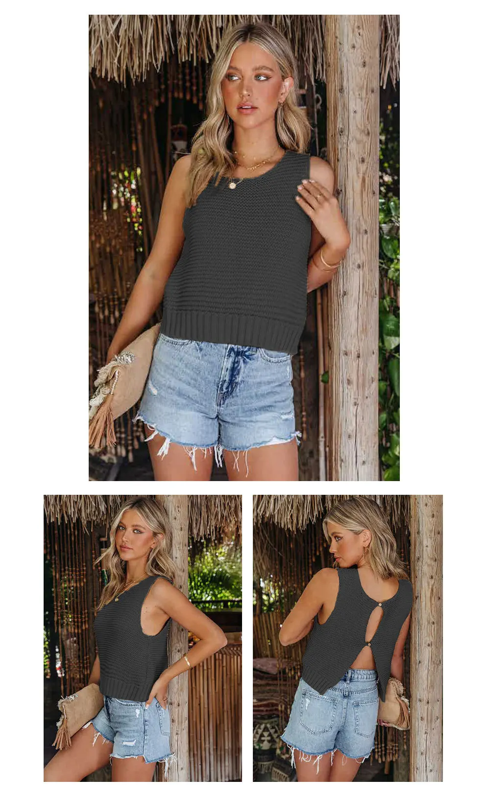 2024 Summer Women'S Fashion: Versatile Solid Color Camisoles Knit Tank Top - Must-Have For Every Wardrobe 27 Kf Sf726932Daffb4811A33474561F32Cd38Y