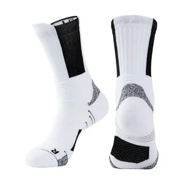 Elite Long High-Top Basketball Socks For Men | Professional Outdoor Running Sports Socks With Towel Bottom - Image 12