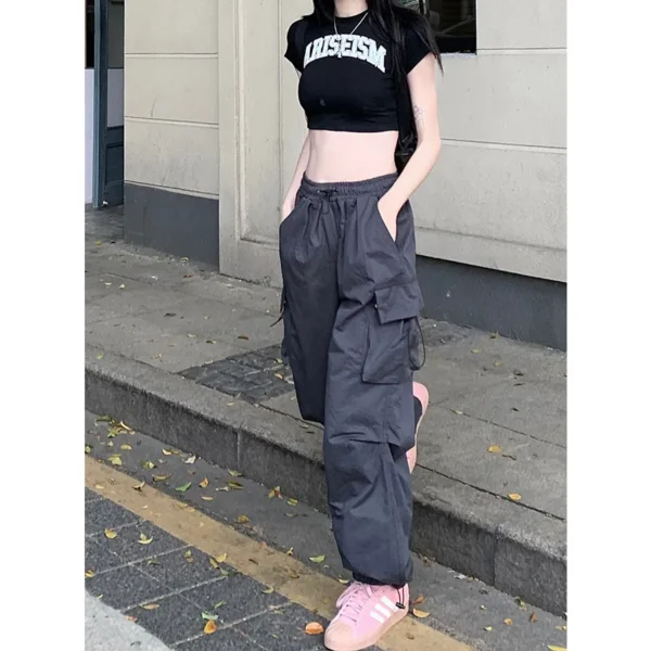 Sweatpants Women'S Spring And Autumn New Banana Pants Hiphop Jazz Dance Casual Loose Wide-Leg Tooling Pants Tide - Image 11