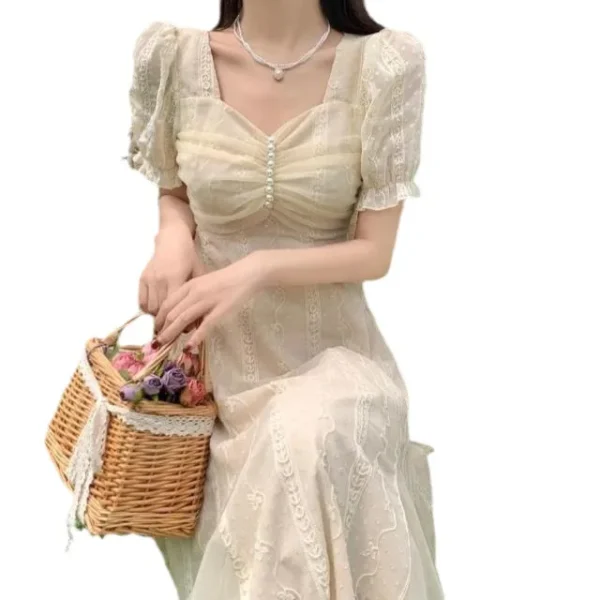 Coffee Break French Dress Platycodon First Love Dress Retro Gentle Salty Sweet Chic Skirt Fairy Super Fairy - Image 5