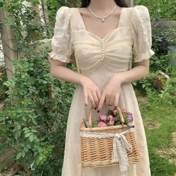 Coffee Break French Dress Platycodon First Love Dress Retro Gentle Salty Sweet Chic Skirt Fairy Super Fairy - Image 2