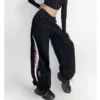 corset high street hiphop sweatpants kids slacks jazz dance jazz sweatpants - Black, S