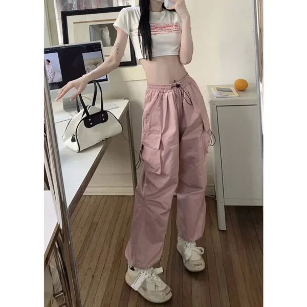Sweatpants Women'S Spring And Autumn New Banana Pants Hiphop Jazz Dance Casual Loose Wide-Leg Tooling Pants Tide - Image 7