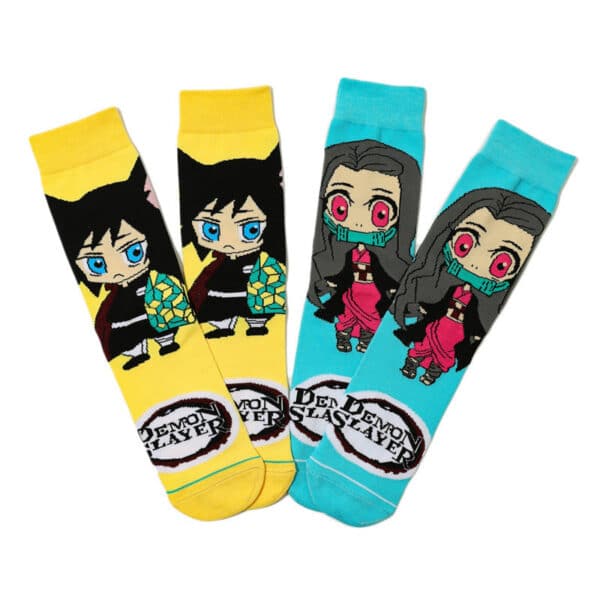 Men'S Cartoon Medium Tube Women'S Cotton Comic Socks, Stockings, Anime Trend Men'S Ghost'S Blade Socks-5Prs - Image 4