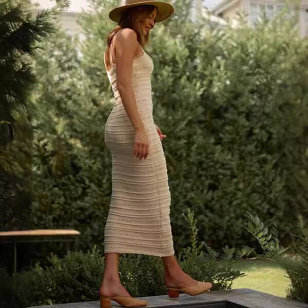 Sexy Hollow Holiday Dress Kink Knitted Medium And Long Dress - Image 4