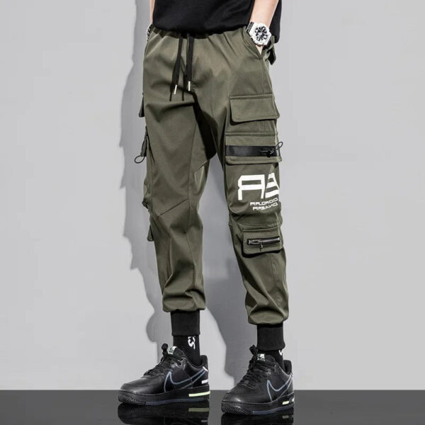 Men'S Spring And Autumn Fleece Tooling Pants: Functional Multi-Pocket Cargo Pants