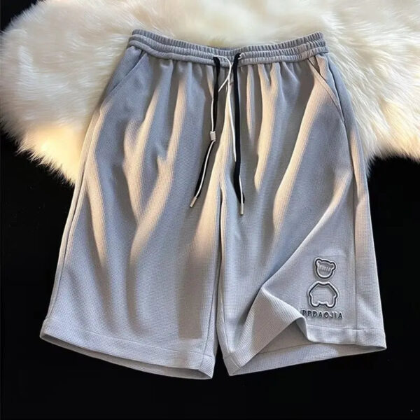 Men'S Loose Wide-Leg Waffle Basketball Shorts - Summer Trendy Brand - Image 6