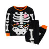Halloween children's clothing medium children's luminous loungewear baby pajamas boys suit bottoming shirt - Pink, 90 cm