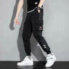 Men's Korean Style Multi-Pocket Overalls: Spring & Summer Casual Trousers for Teens - YG-Y110 Black, S