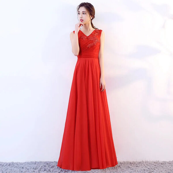 Evening Dress Women'S New Long Temperament Banquet Slim And Elegant Annual Meeting Host Royal Blue Dress Summer - Image 2