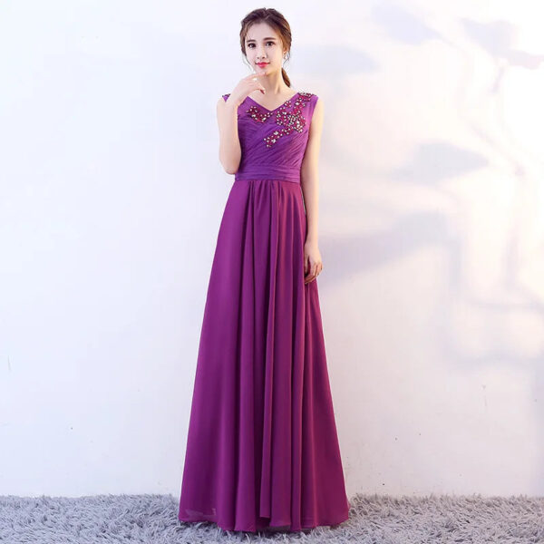 Evening Dress Women'S New Long Temperament Banquet Slim And Elegant Annual Meeting Host Royal Blue Dress Summer - Image 4