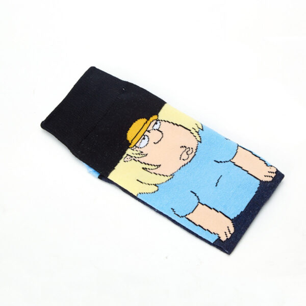Men'S Cotton Cartoon Animation Cotton Wholesale Sports And Leisure Straight Medium Tube Tide Socks-5Prs - Image 7