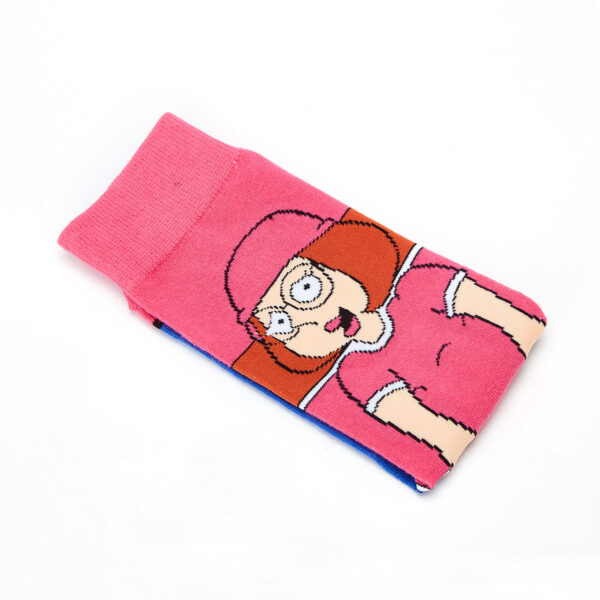 Men'S Cotton Cartoon Animation Cotton Wholesale Sports And Leisure Straight Medium Tube Tide Socks-5Prs - Image 8