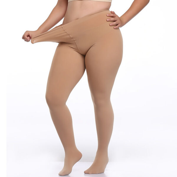 Spring And Autumn 150Kg Extra Large Size Medium And Thick Stockings Velvet Pantyhose Plus Fat Extra Size Fat Mm Crotch Bottom Legging - Image 2