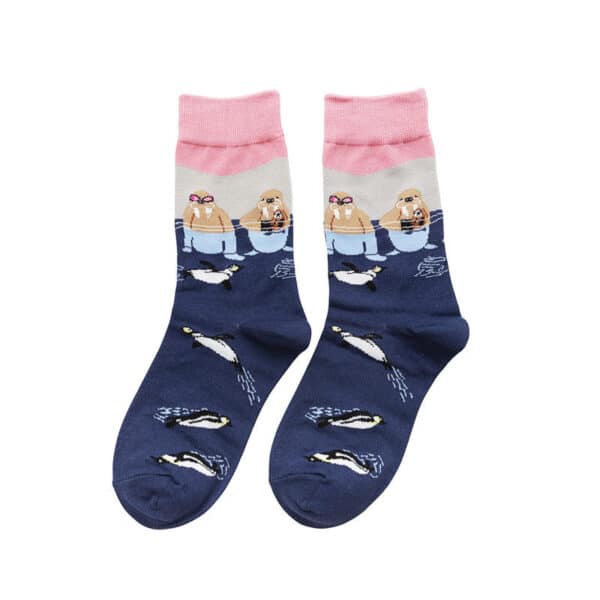 Women'S Cotton Sock Women'S Men'S Cute Pattern Socks Women'S Cartoon Trend Socks-5Prs - Image 9