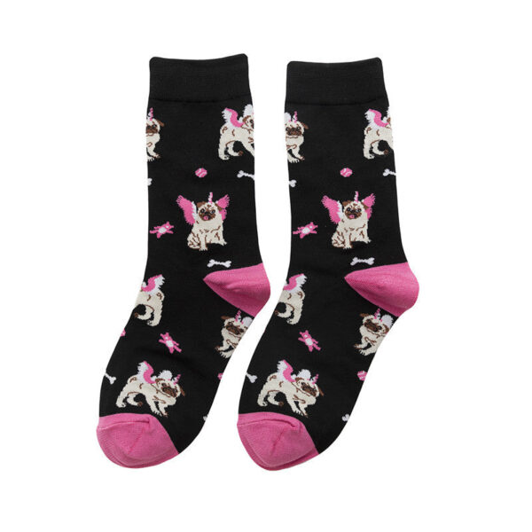 Women'S Socks Hip-Hop Trend Women'S Mid-Tube Cotton Socks Cartoon Personalized Socks Cute Man-5Prs - Image 7