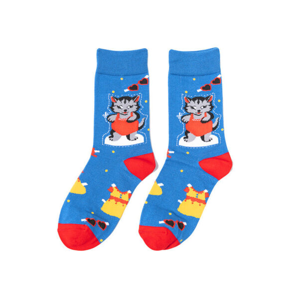 Women'S Socks Hip-Hop Trend Women'S Mid-Tube Cotton Socks Cartoon Personalized Socks Cute Man-5Prs - Image 9