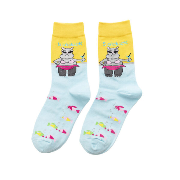 Men'S Four Seasons Women'S Socks Cotton Personality Trend Stockings Cute Women'S Tide Socks-5Prs - Image 8