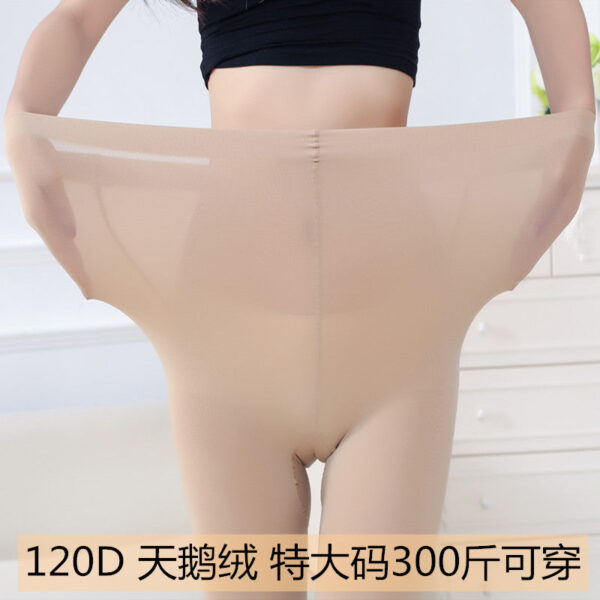Spring And Autumn 150Kg Extra Large Size Medium And Thick Stockings Velvet Pantyhose Plus Fat Extra Size Fat Mm Crotch Bottom Legging