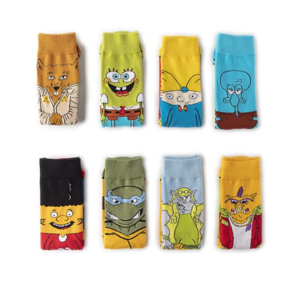 Male Cotton Animation Men'S Women'S Cartoon Socks Men'S Socks Medium Stockings Combed Cotton Socks-5Prs - Image 4