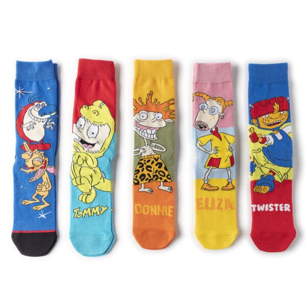 Medium Tube Personalized Animation Cartoon Comic Socks Male And Female Skateboard Cotton Socks-5Prs - Image 2