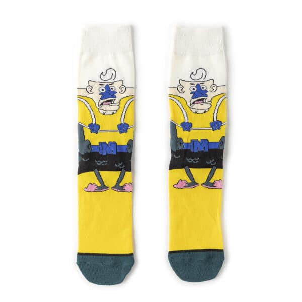 Medium Tube Personalized Animation Cartoon Comic Socks Male And Female Skateboard Cotton Socks-5Prs - Image 9