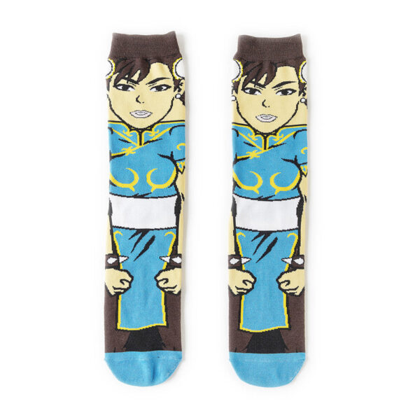 Male Cotton Cartoon Female Pattern Medium Tube Animation Socks Personalized Ins Trendy Cotton Socks-5Prs - Image 7