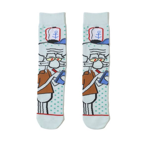 Male Parasite Cartoon Tide Socks Women'S Medium Tube Men'S Sponge Socks Long Tube Cotton Animation Socks-5Prs - Image 8
