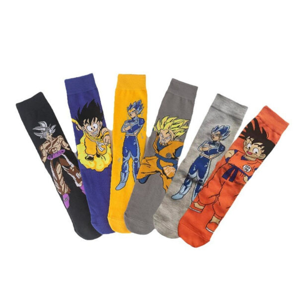 Men'S Dragon Ball Socks Animation Movie Medium Tube Cotton Socks Cartoon Women'S Stockings Men'S Socks Trend Cotton Socks-5Prs - Image 5