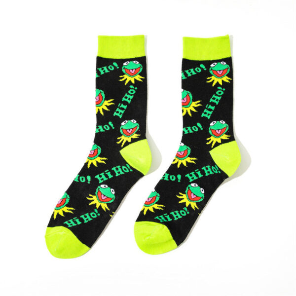 Male Medium Tube Personality Pattern Men'S Animation Women'S Wholesale Socks Long Tube Comic Film Socks-5Prs - Image 13