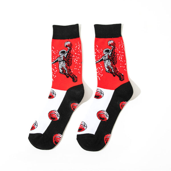 Male Medium Tube Personality Pattern Men'S Animation Women'S Wholesale Socks Long Tube Comic Film Socks-5Prs - Image 9
