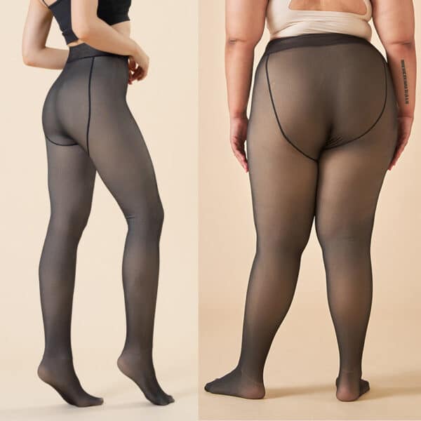 Out Wear Transparent Autumn And Winter Skin Through Large Size Leggings Velvet Female Flight Attendant Gray Bare Legs Thickened Pantyhose - Image 3