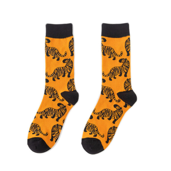 Casual Four-Season Socks Men'S Tiger Cartoon Socks Cotton Tube Socks Women'S Leopard Print Animal Socks-5Prs - Image 9