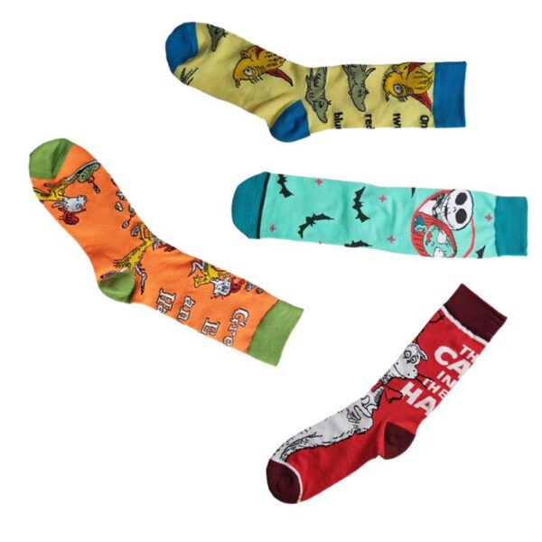 Christmas Cotton Men'S Four Seasons Cartoon Tide Socks Men'S Socks Animal Socks-5Prs - Image 3