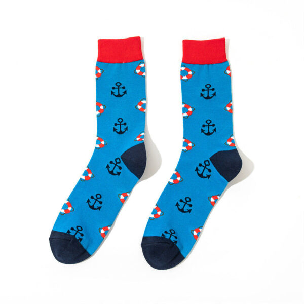 Male Medium Tube Personality Pattern Men'S Animation Women'S Wholesale Socks Long Tube Comic Film Socks-5Prs - Image 6