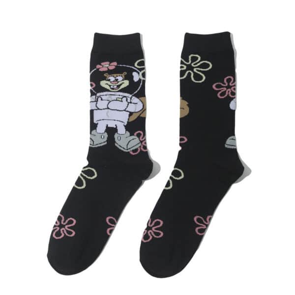 Male Personality Medium Tube Cotton Sponge Cartoon Crab Boss Female Cartoon Long Tube Animation Men'S Socks-5Prs - Image 7