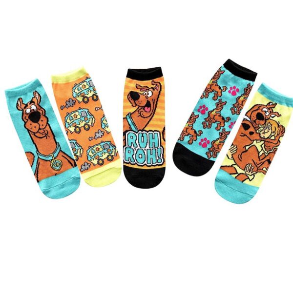 Men'S Four Seasons Popular Scooby Doo Tide Socks Wholesale Socks Cartoon Cotton Women'S Cotton Socks Boat Socks-5Prs - Image 2