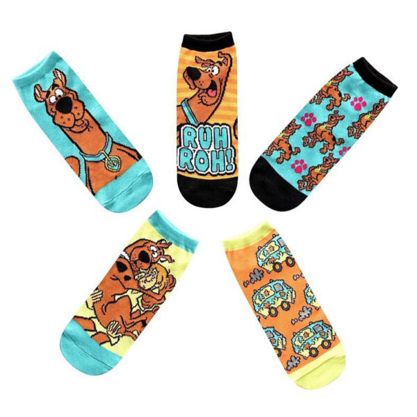 Men'S Four Seasons Popular Scooby Doo Tide Socks Wholesale Socks Cartoon Cotton Women'S Cotton Socks Boat Socks-5Prs - Image 3