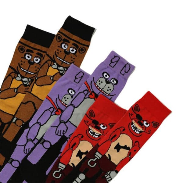 Male Cartoon Animation Cotton Socks Sports Female Robot Dog Casual Medium Tube Men'S Socks Comic Socks-5Prs - Image 5