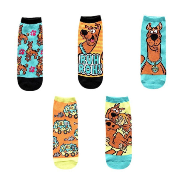 Men'S Four Seasons Popular Scooby Doo Tide Socks Wholesale Socks Cartoon Cotton Women'S Cotton Socks Boat Socks-5Prs - Image 5