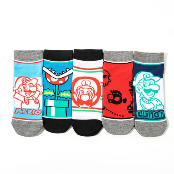 Wholesale Women'S Cotton Men'S Short Mary Boat Socks Animation Men'S Cartoon Sock Personalized Animation Socks-5Prs
