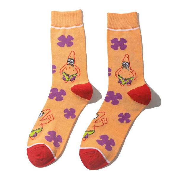 Men'S Spongebob Squarepants Women'S Medium Tube Cartoon Men'S Socks Anime Men'S Movie Women'S Personality Socks-5Prs - Image 11