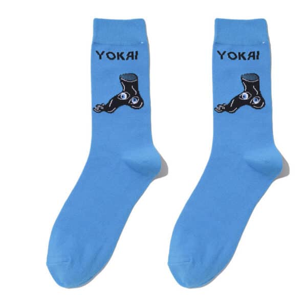 Male Japanese Monster Animation Socks Female Cotton Monster Story Sock Cartoon Personality Trend Boat Socks-5Prs - Image 18