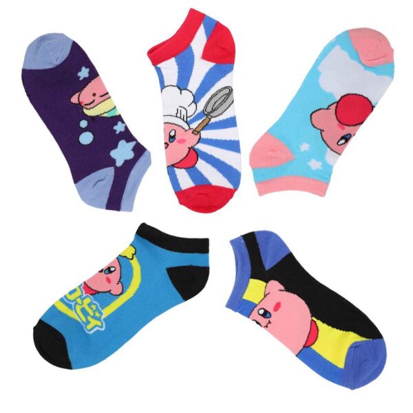 Female Wholesale Male Star Kirby Tide Socks Manufacturer Socks Cartoon Four Seasons Boat Socks Cute Cotton Short Socks-5Prs - Image 4